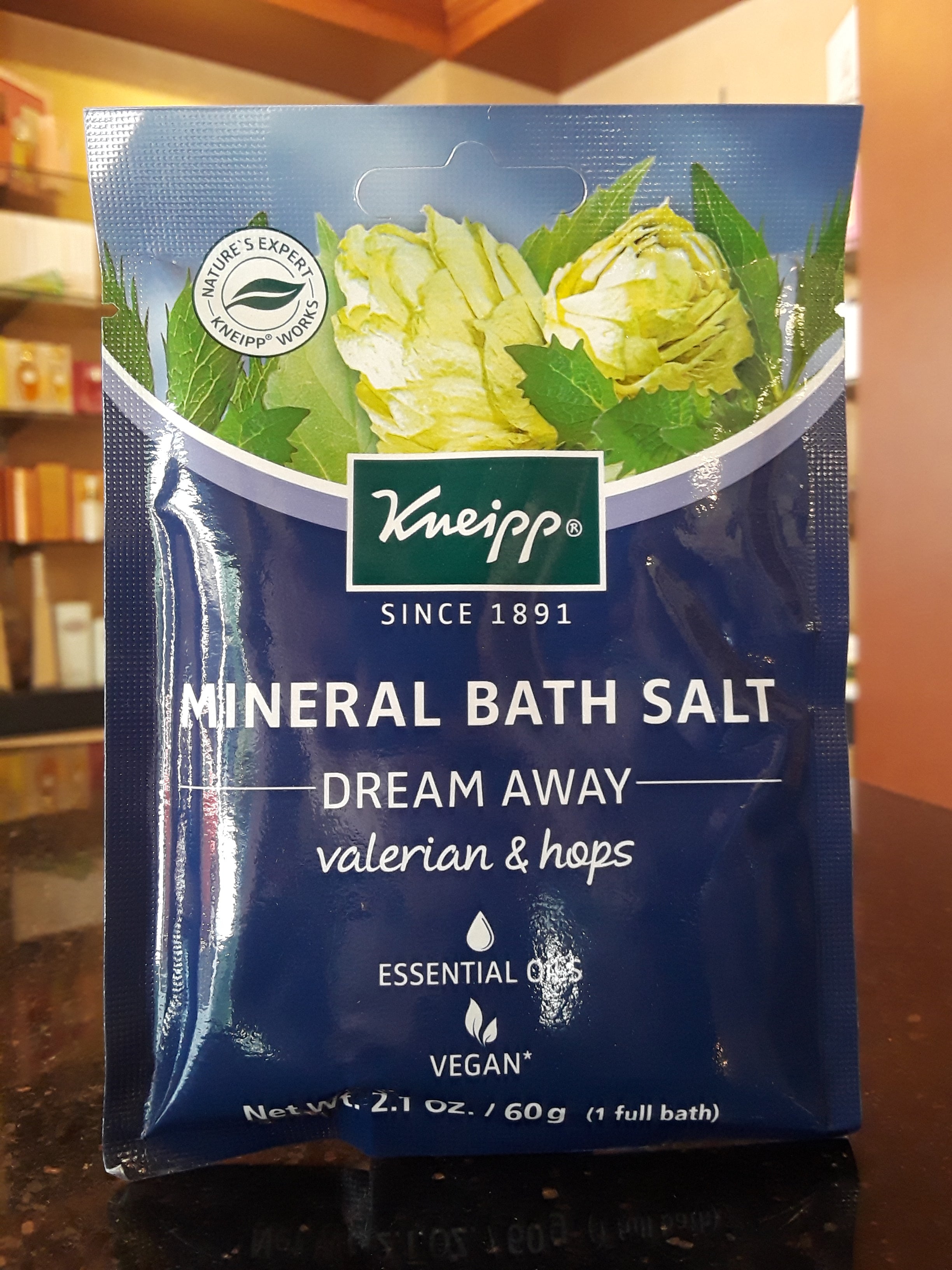 Valerian and hops mineral bath salt