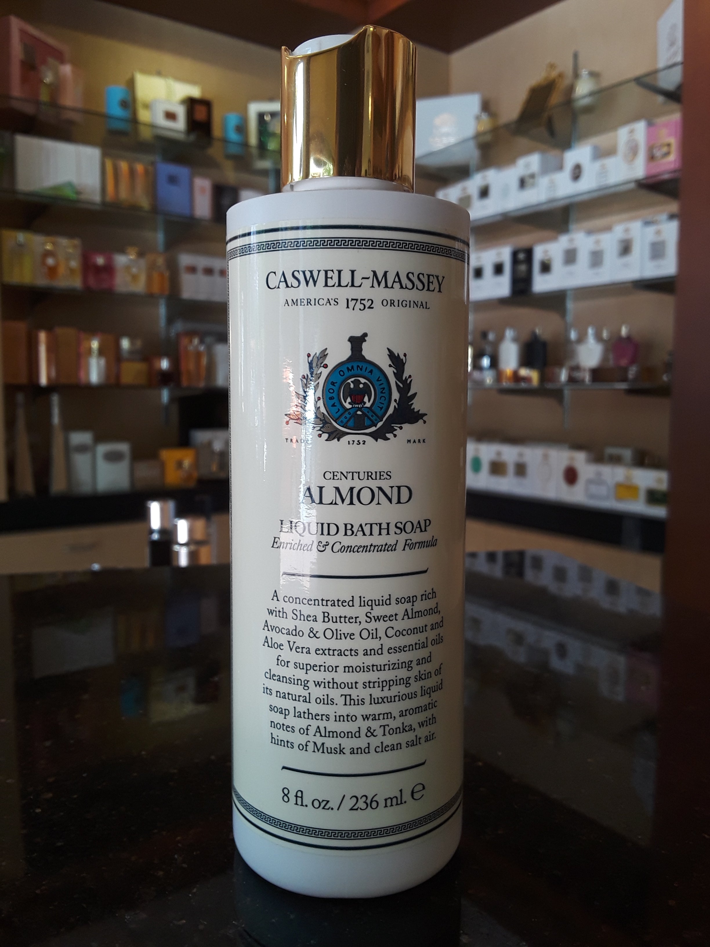 Almond liquid bath soap