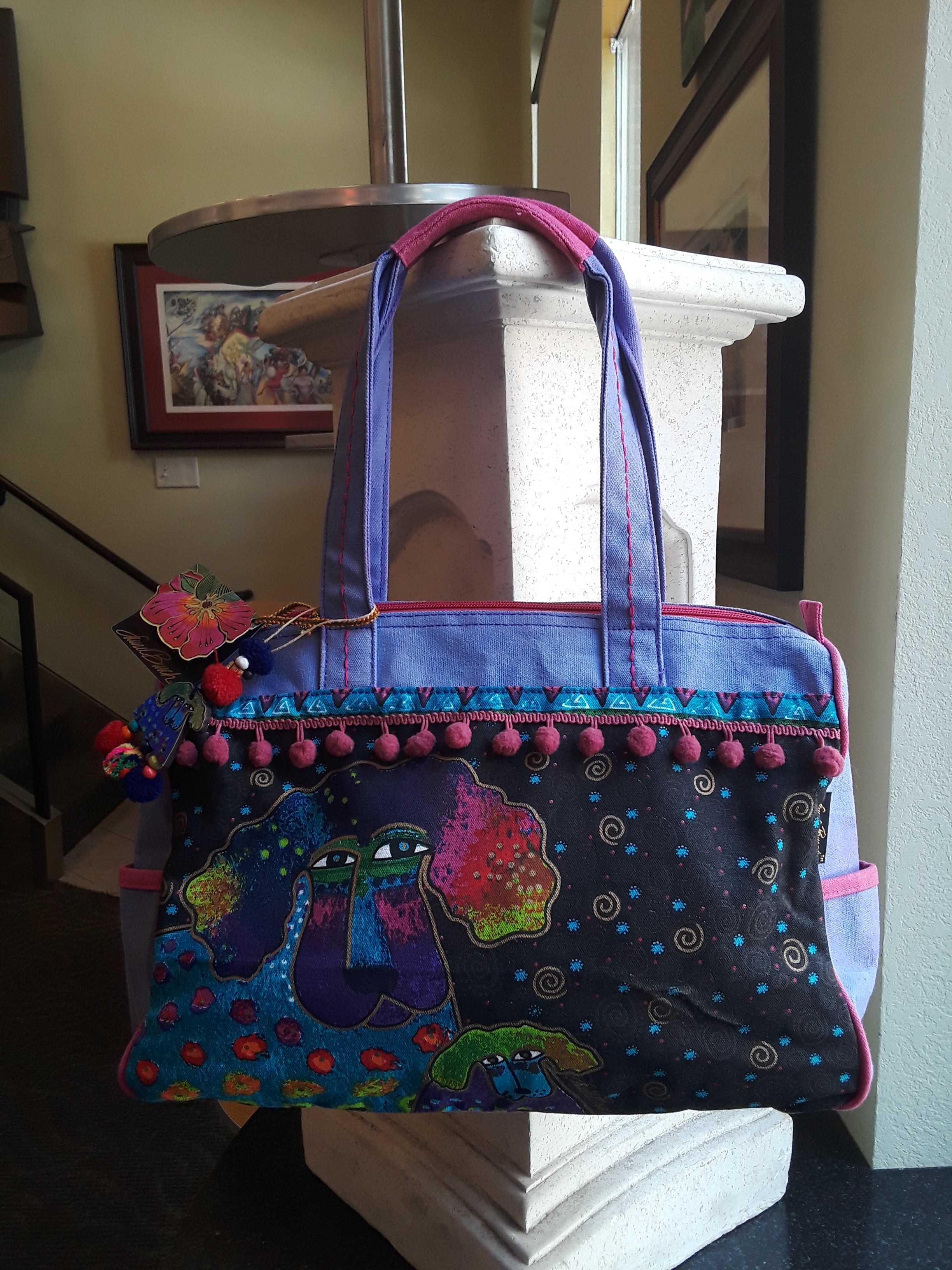Poodle and pup medium tote